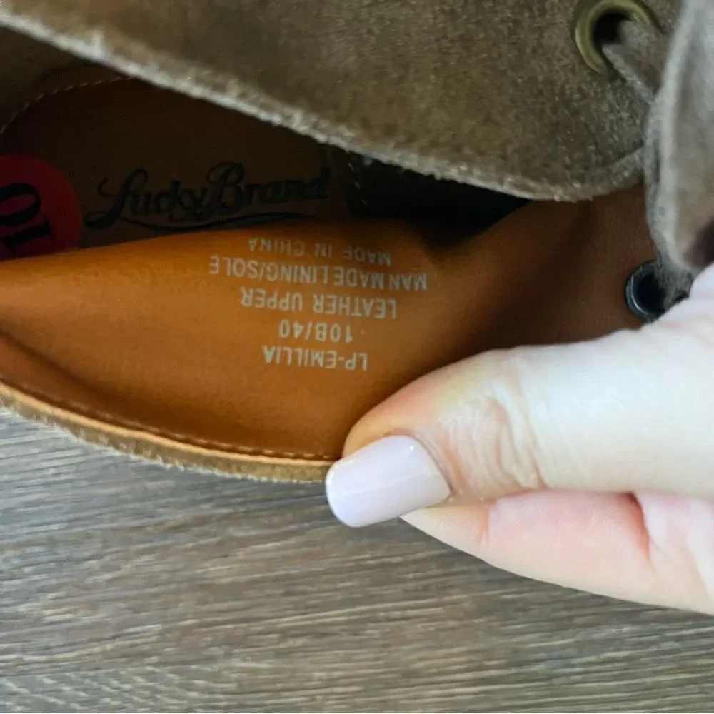 Lucky Brand Leather Emillia Chukka Boots